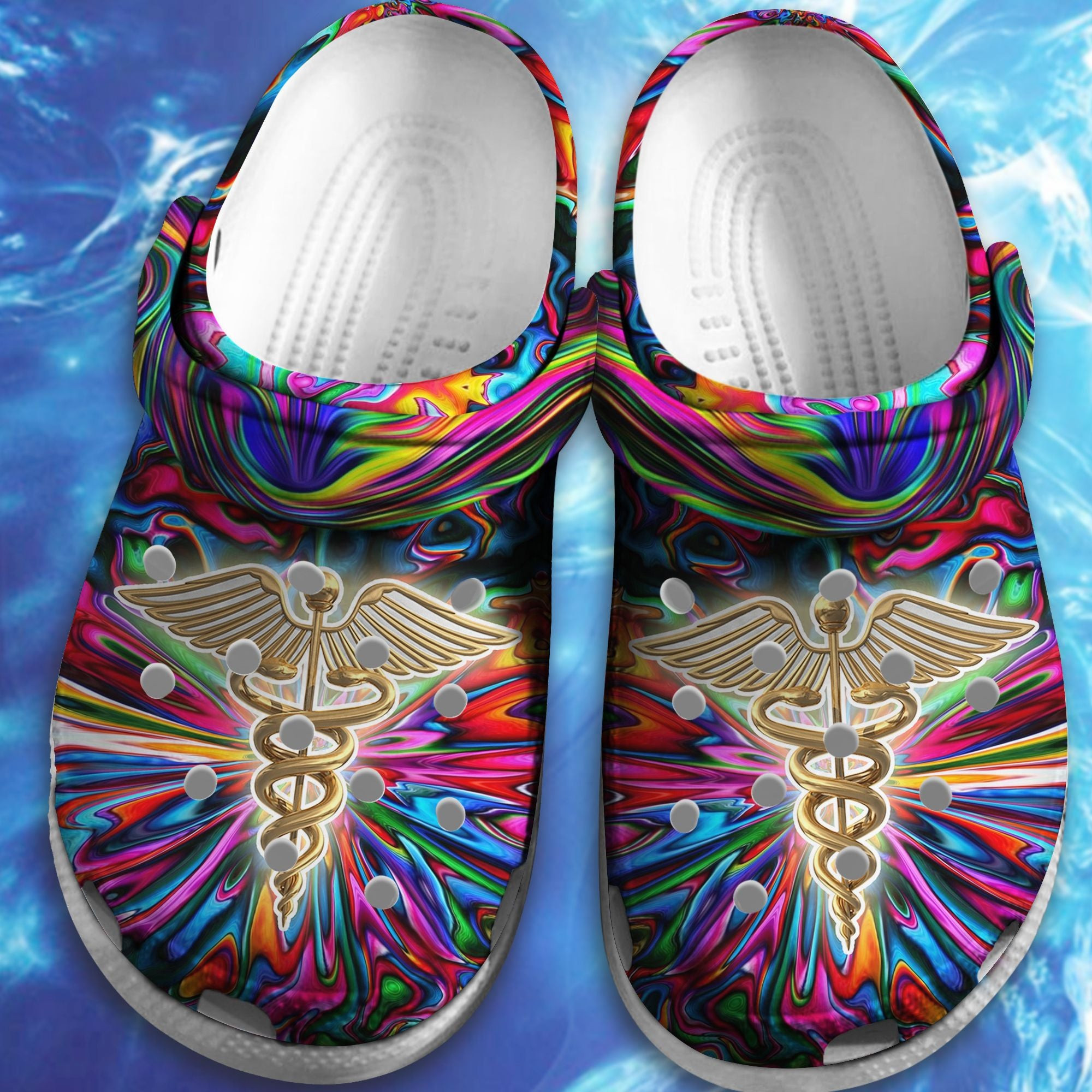 Nurse Hippie Trippy Psychedelic Crocs Clogs Shoes Gift For Friends – Clf-Pattern