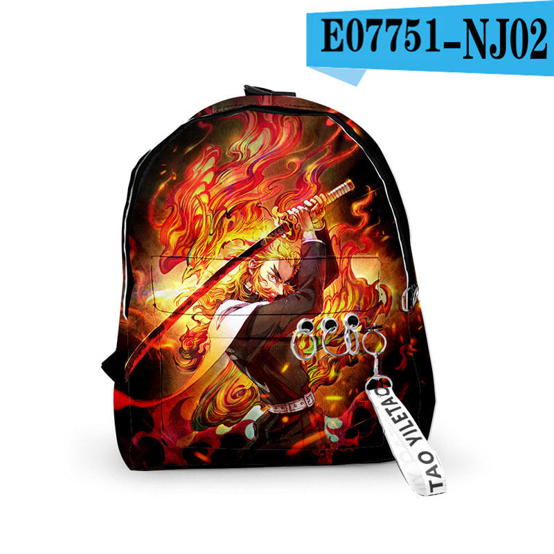 Demon Slayer 3D Guimie Printed School Backpack Fashion Student Backpacks