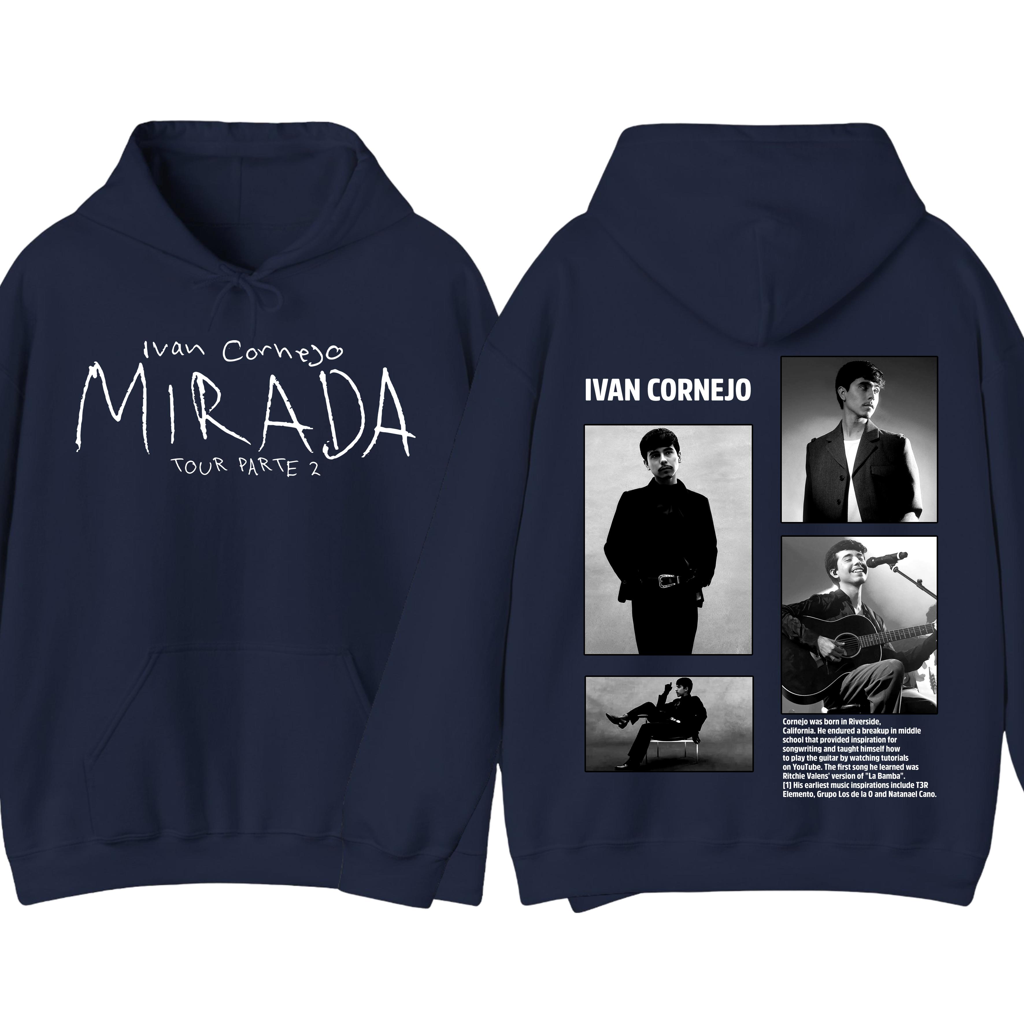Ivan Cornejo Mirada Tour Parte 2 Hoodie Soft Cotton Poly Blend Double Stitched Hems No Sag Collar Machine Washable Gift For Fans
