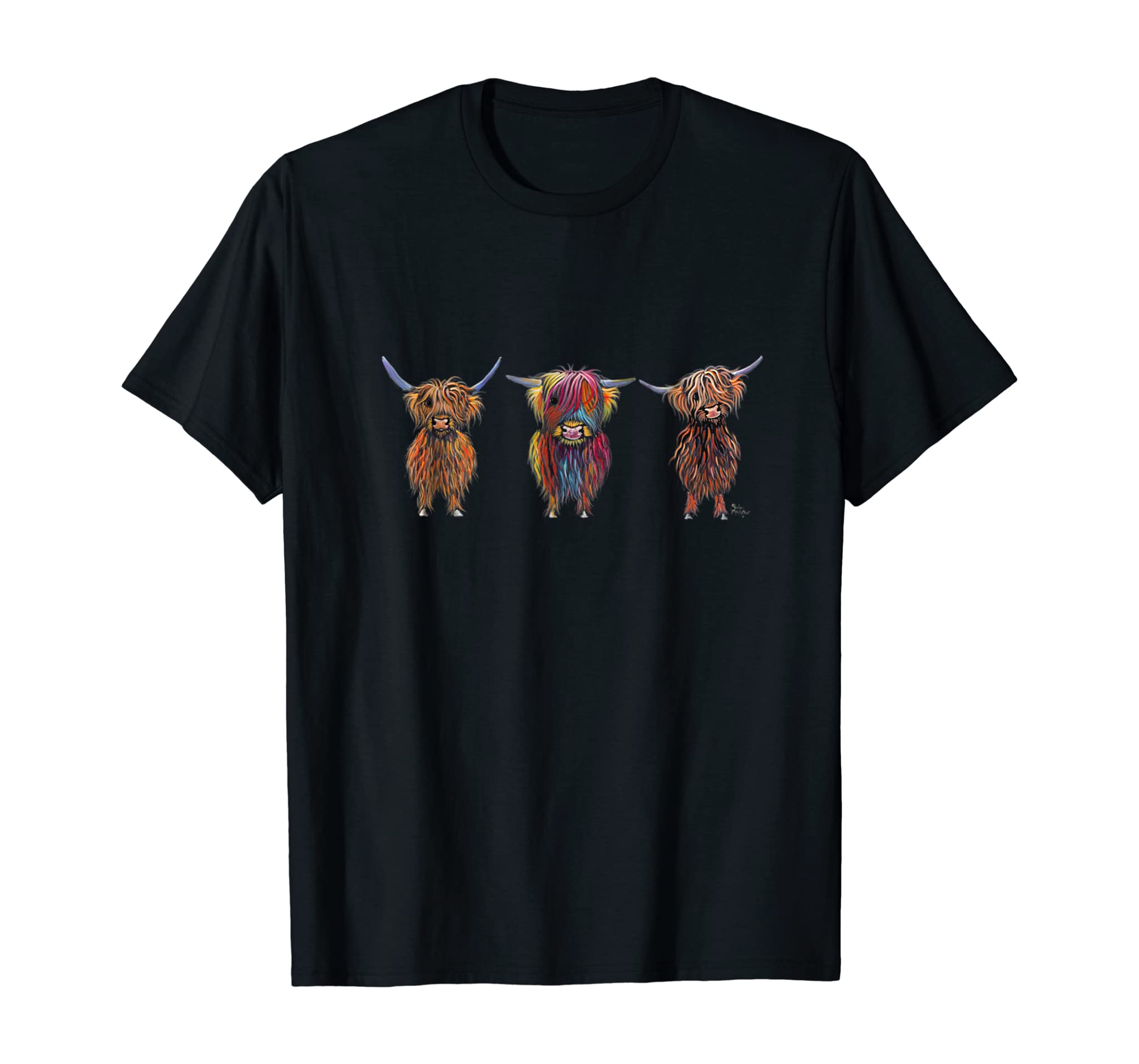 CoW PRiNT ANiMaL PRiNT HiGHLaND CoWS ‘ ALL THRee ‘ T-Shirt