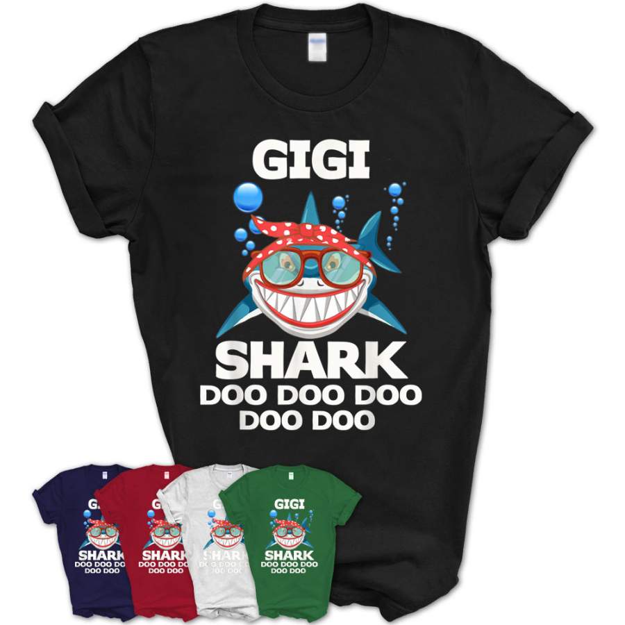 Womens Gigi Shark Doo Doo Doo Tshirt Gifts T-Shirt – Teezou Store