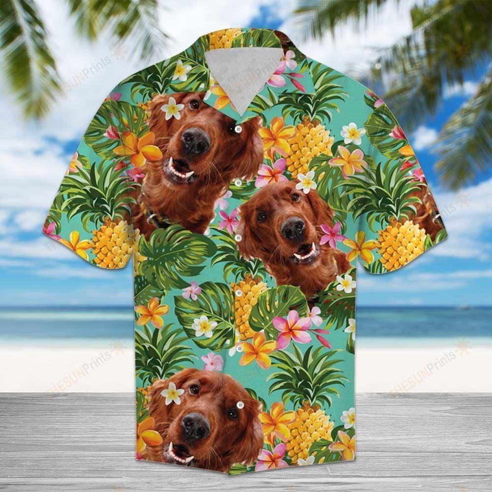 Tropical Pineapple Irish Setter Hawaiian Shirt Ha27466