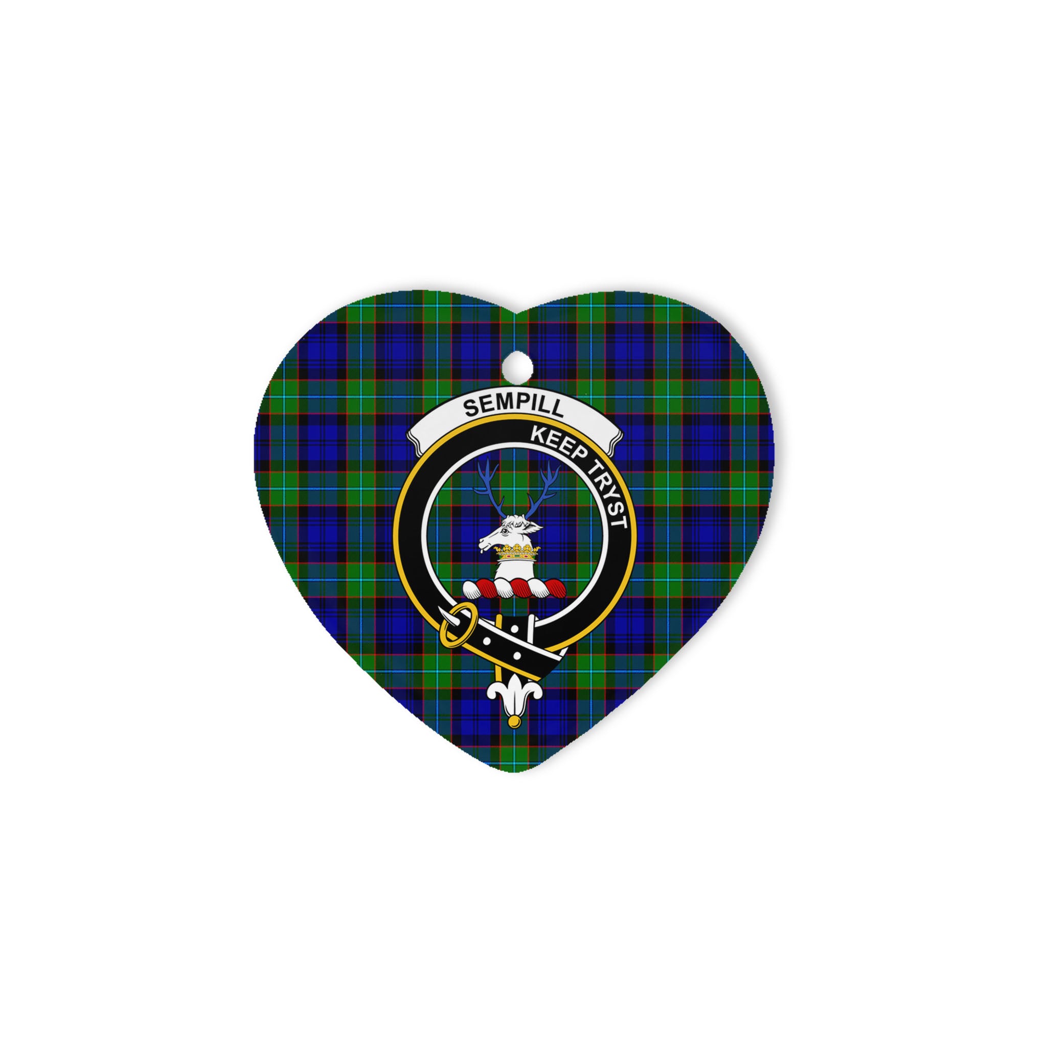 Sempill Scottish Clan Plaid Ornament Gift. Christmas Tree Ornament Sempill Clan Tartan Ornament Great Christmas Ornaments Gift Heart Ornament