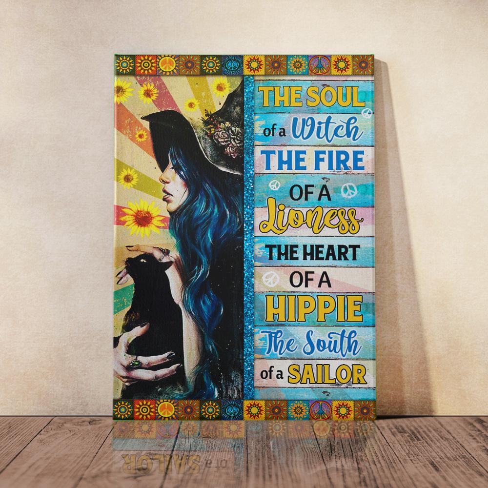The Soul Of A Witch, The Heart Of A Hippie Canvas And Poster Wall Art | Wall Decor