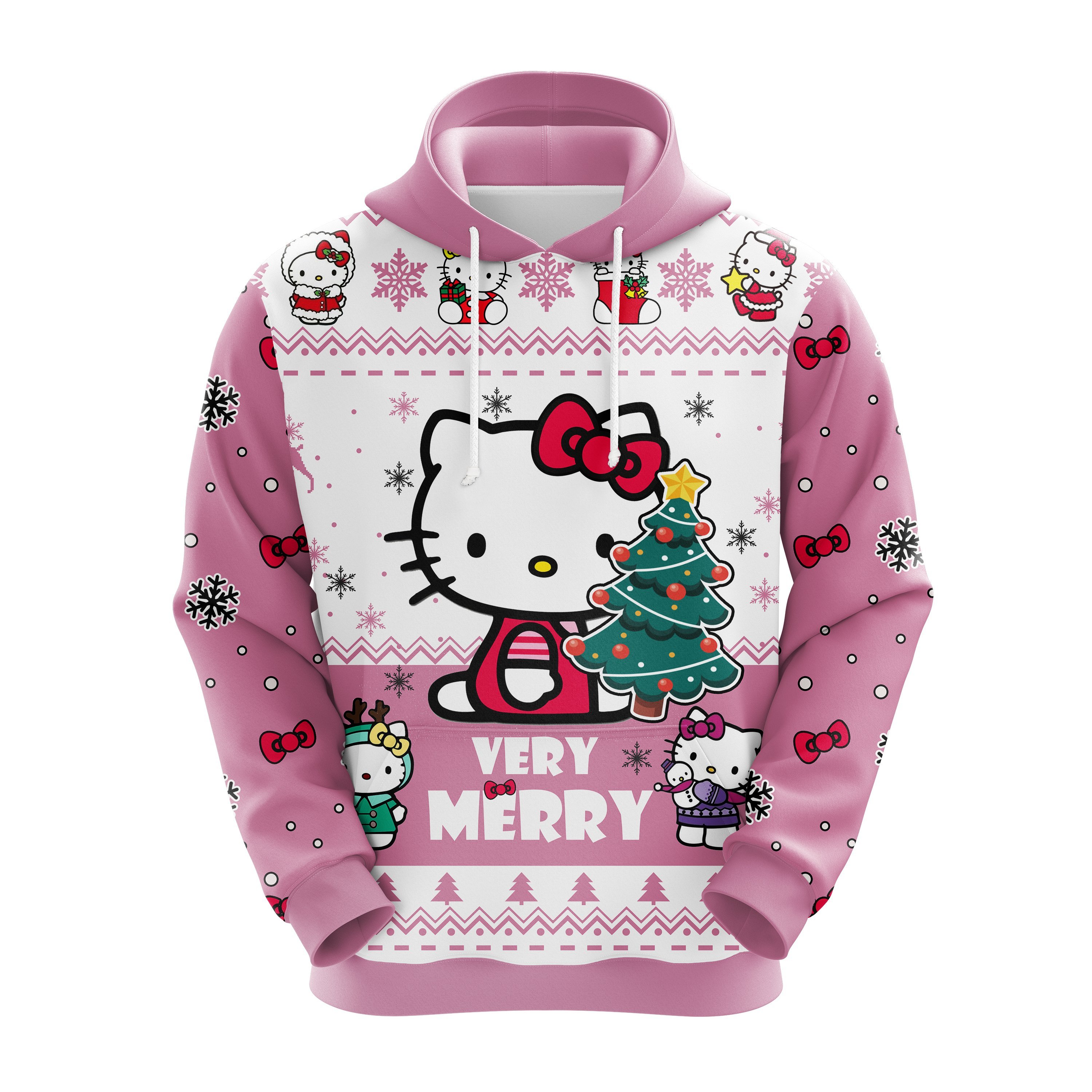 Hello Kitty 1 Christmas Cute Noel Mc Ugly Hoodie Amazing Gift Thanksgiving Gift T-Shirt