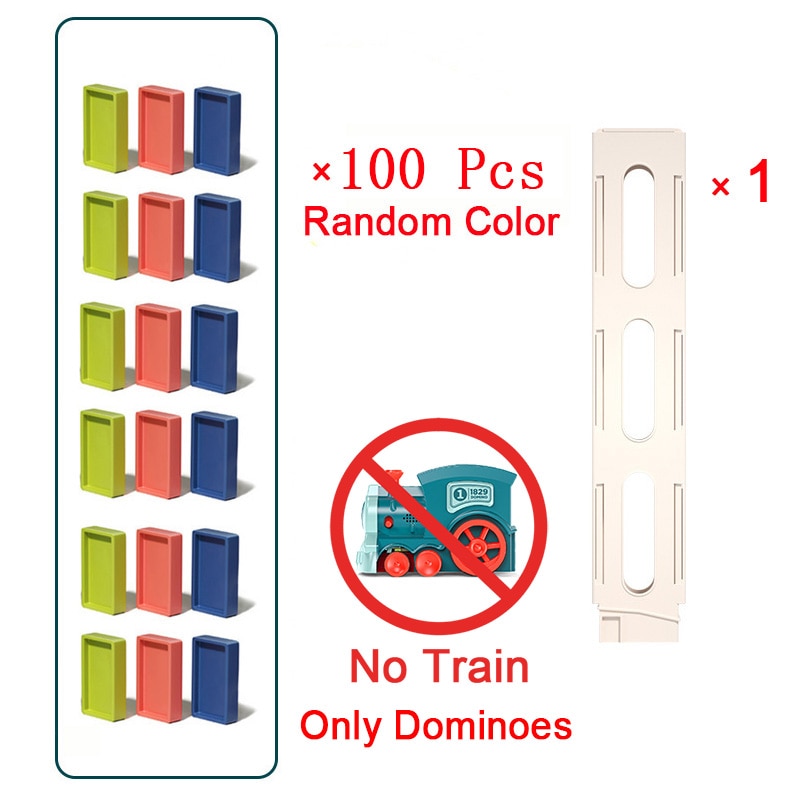 Kids Automatic Laying Domino Train Electric Car Dominoes Set Brick Blocks Kits Games Educational Toys Children DIY Toy Boys Gift alx