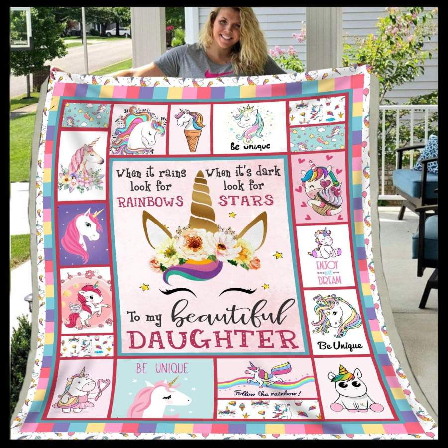 Blanket Gift For Daughter When It Rains Look For Rainbows