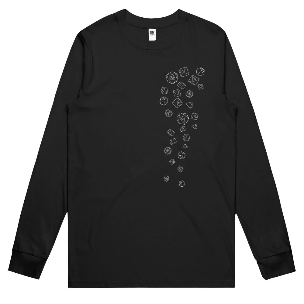 Cascading Dice Long Sleeve T Shirts