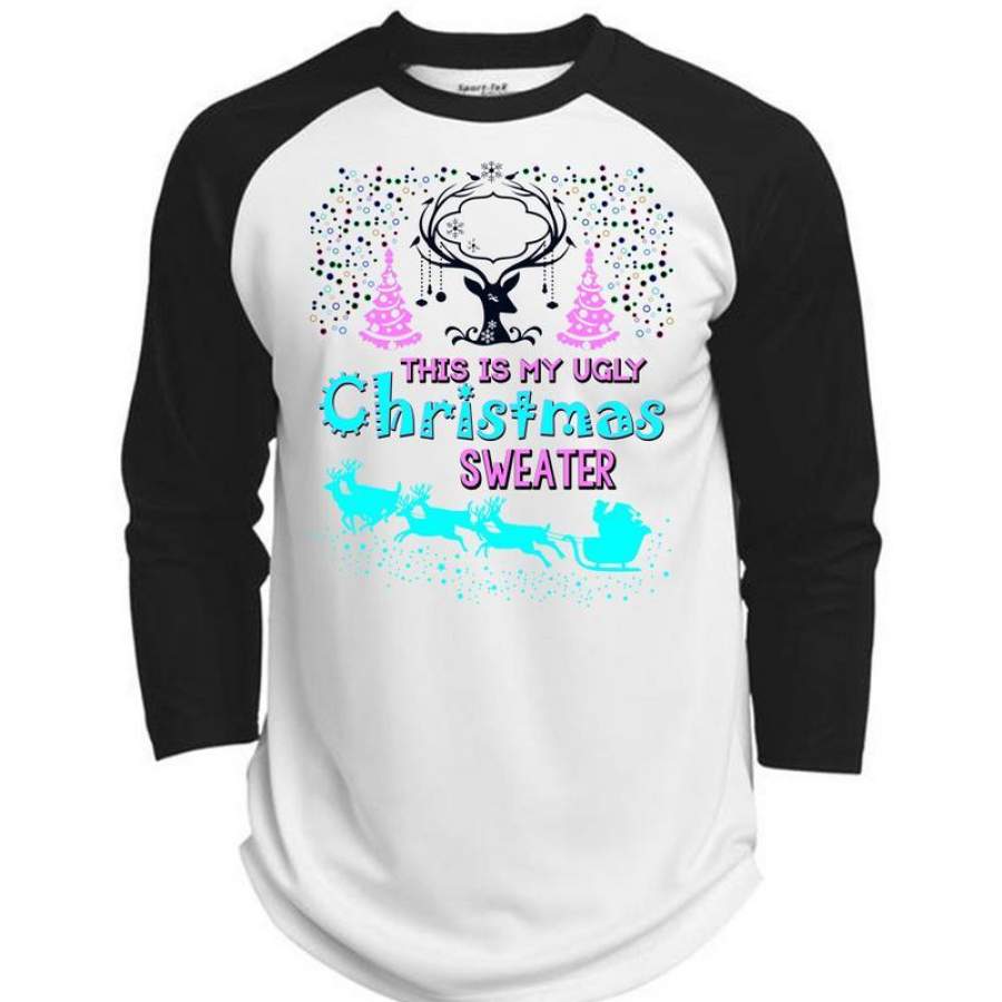 This Is My Ugly Christmas Sweater T Shirt, This Girl Loves Christmas T Shirt, Awesome T-Shirts  (Polyester Game Baseball Jersey)