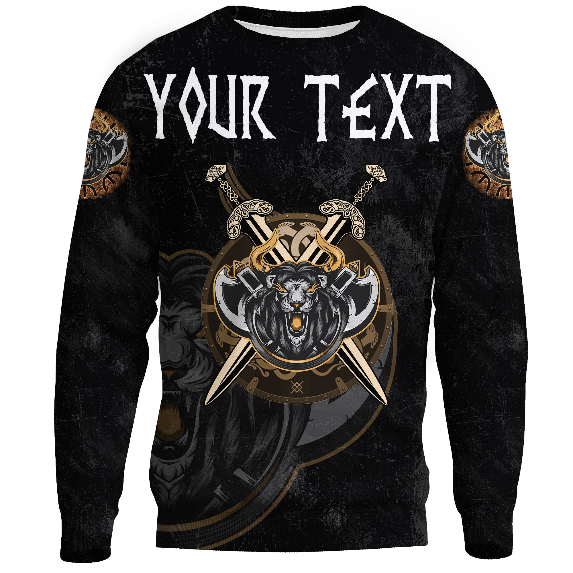 (Custom) Viking Style Blood Sweatshirts – Viking Lion A27