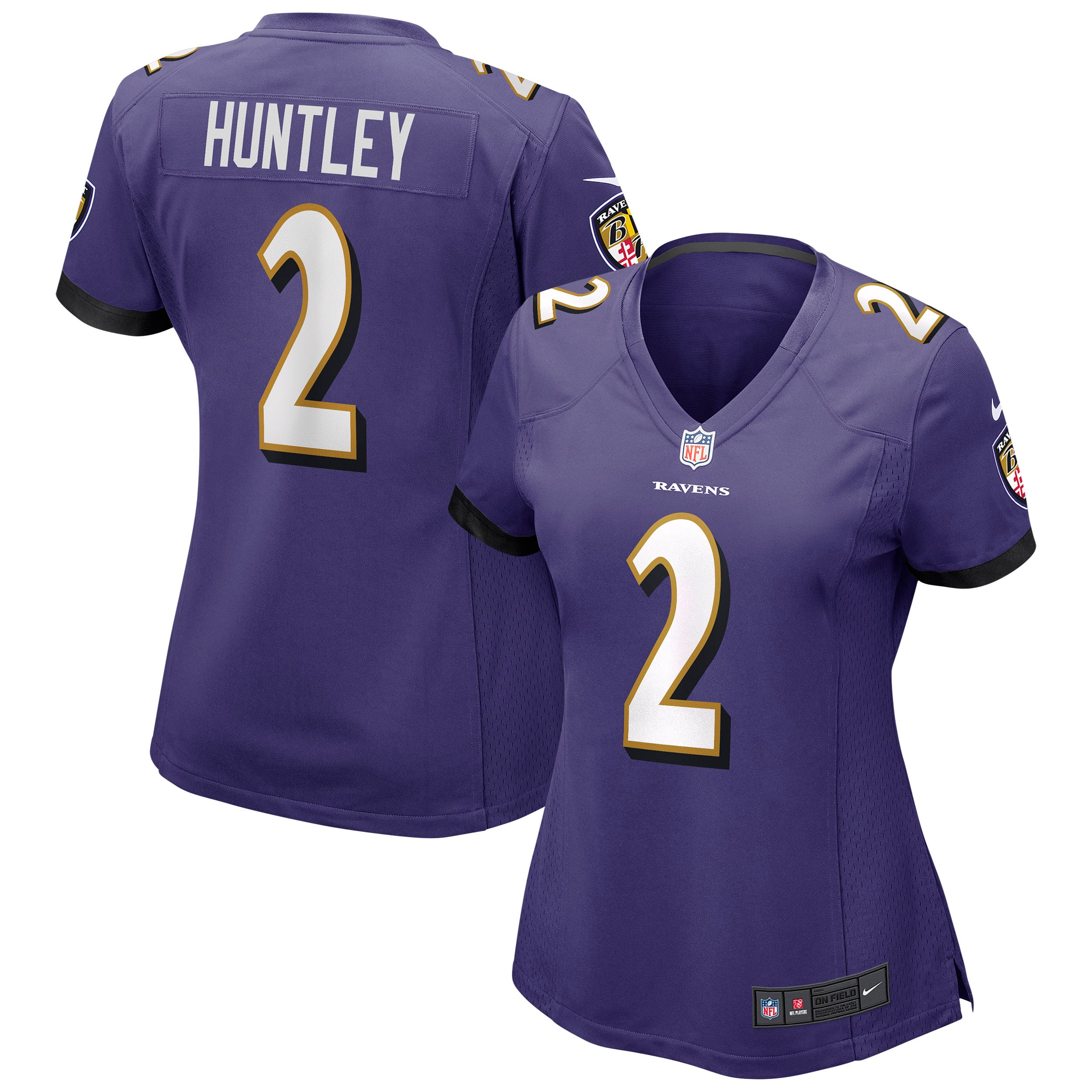 Women’s Baltimore Ravens Tyler Huntley Purple Game Jersey