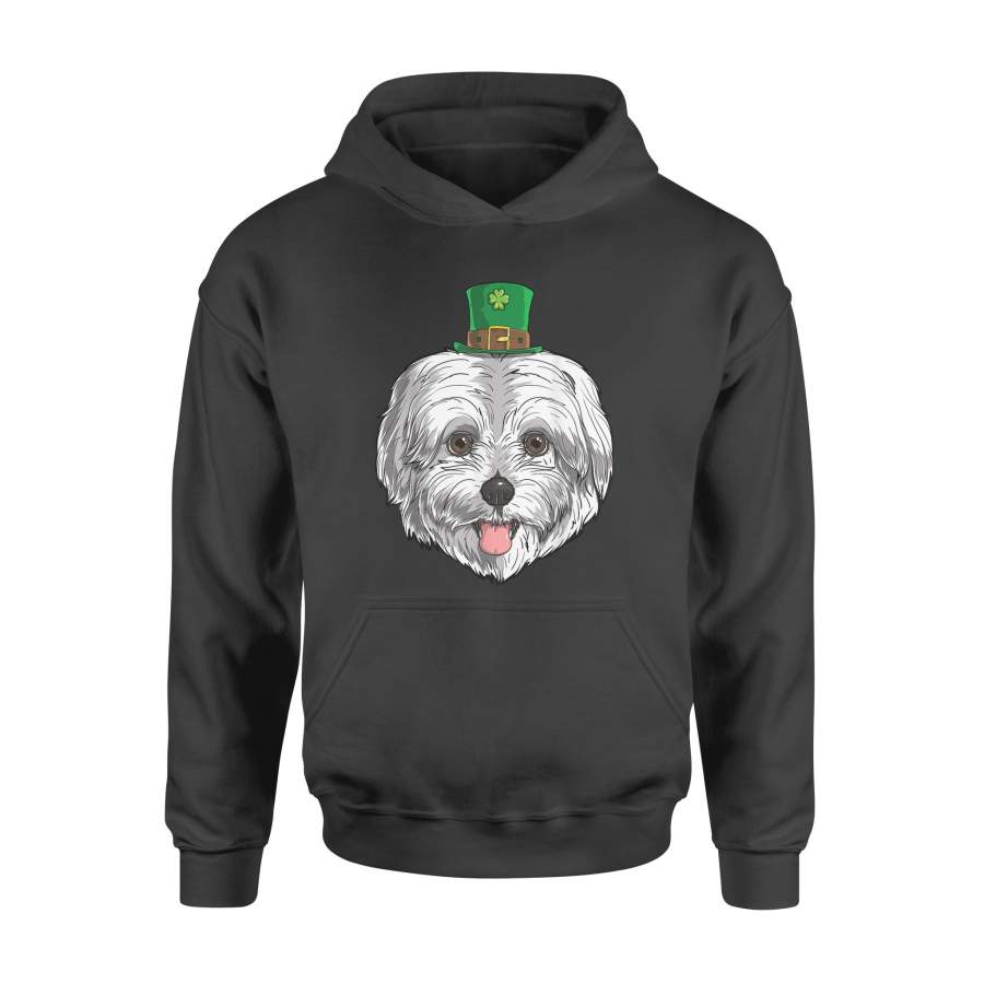 Maltese Dog St Patricks Day Leprechaun Gift Puppy Hoodie