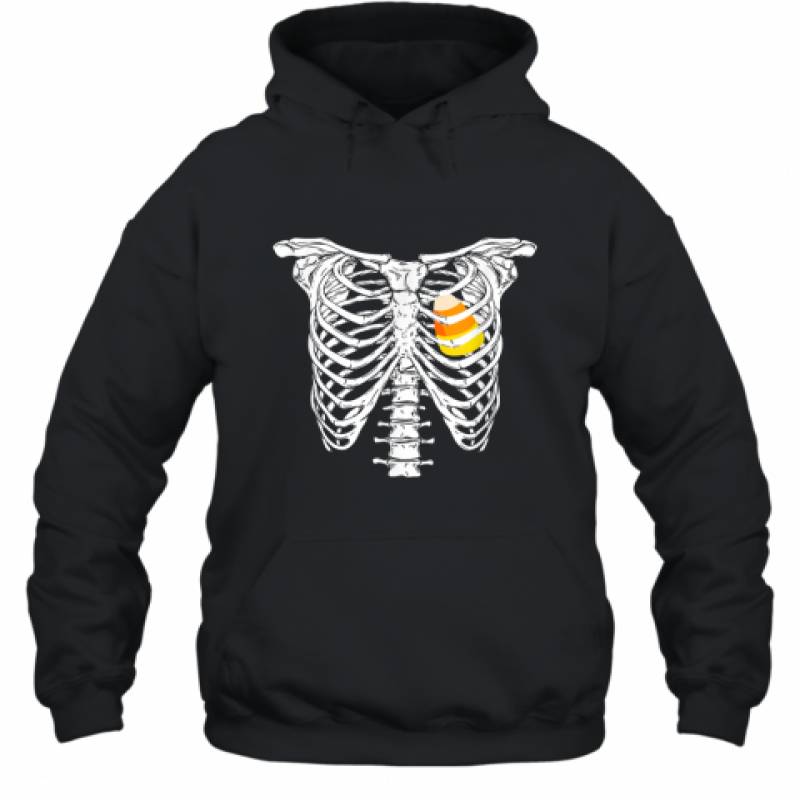 Cute Pumpkin Candy Corn Skeleton Ghosts Halloween shirt Hoodie