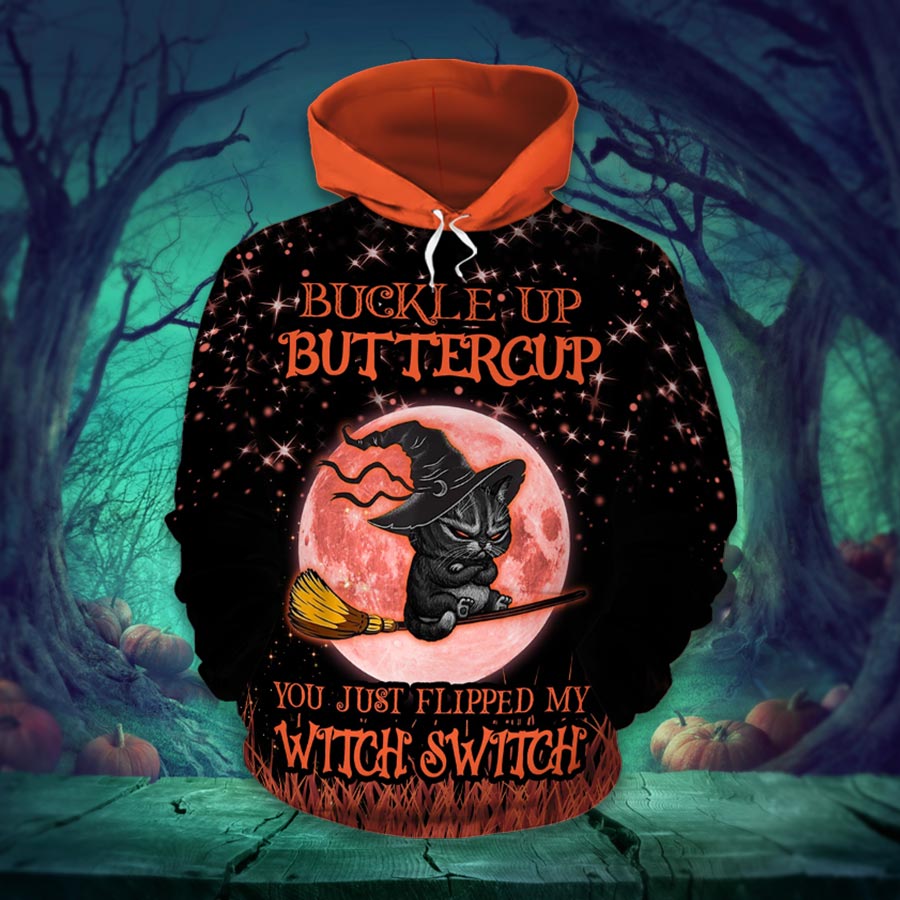 Black Cat Halloween Hoodie & Legging