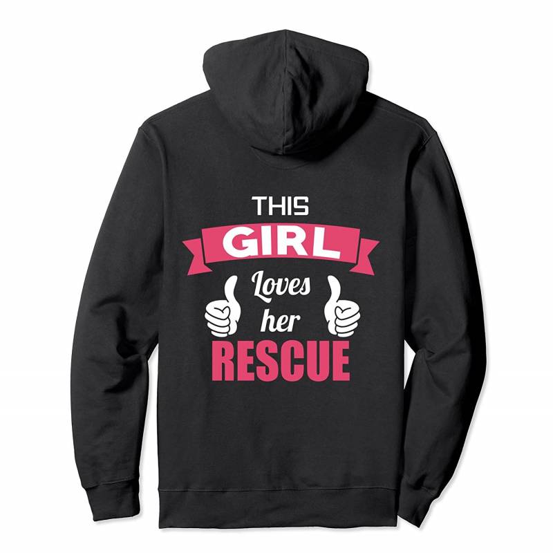 This Girl Loves Her Rescue (Animal) Shelter Animal Lover Pullover Hoodie, T Shirt, Sweatshirt