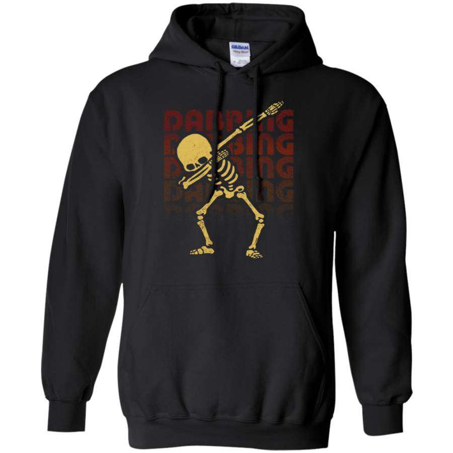 AGR Dabbing Skeleton Casual Vintage Retro Look Halloween Hoodie