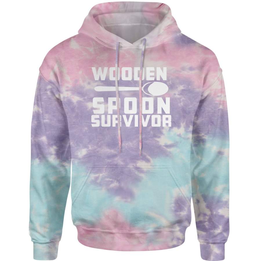 Wooden Spoon Survivor  Tie-Dye Adult Hoodie Sweatshirt