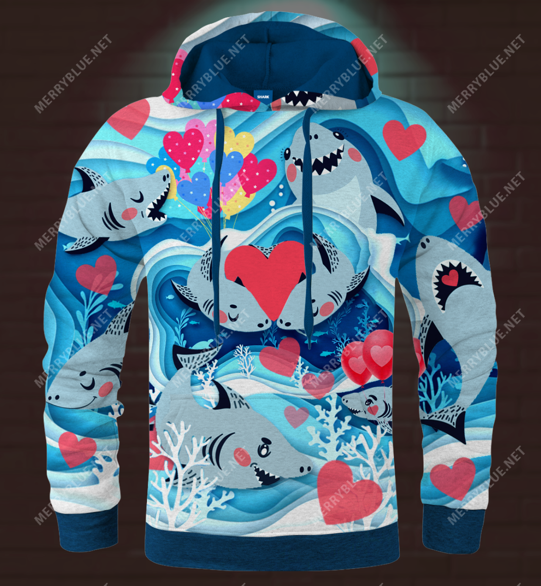 Shark Couple Love Hoodie