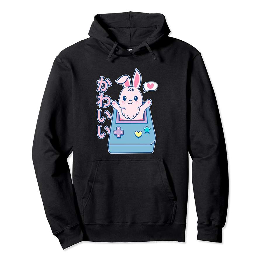 Kawaii Gamer Bunny – Rabbit Pastel Cute Pullover Hoodie Unisex 3D All Over Print