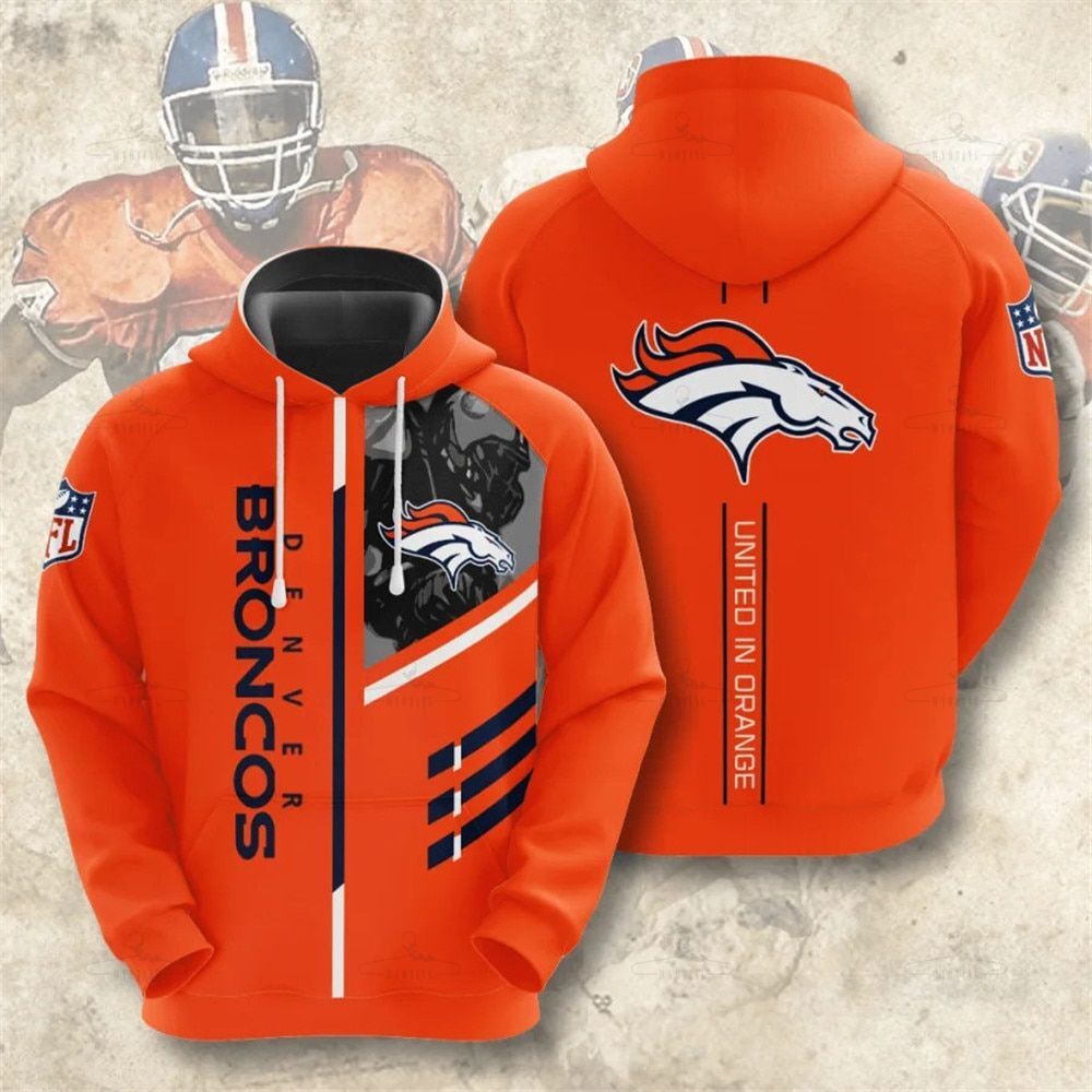 Denver Broncos Hoodies 3 Lines Graphic Gift S