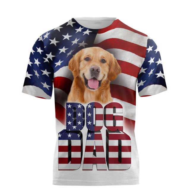 Dog Dad 3D All Over Printed Shirts In Usa Flag Background Father’S Day Gifts For Daddy, Dog Lover Gifts