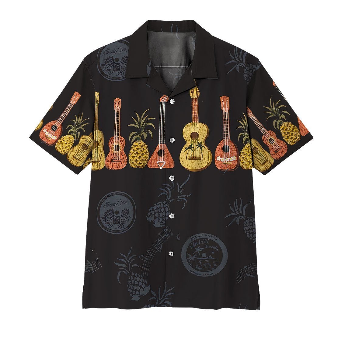 Gearhuman Ukulele Hawaiian Beach Summer Shirt Ha82297