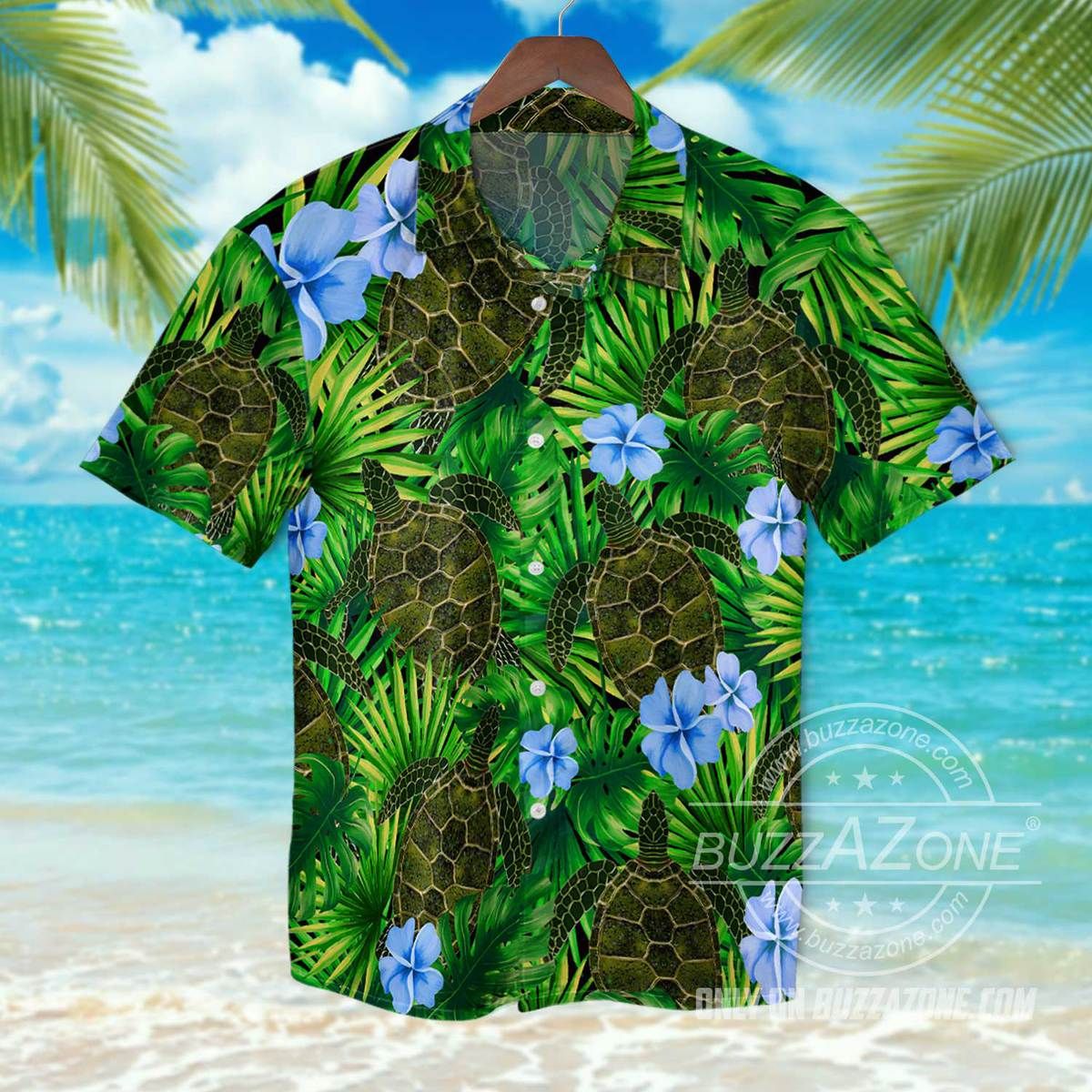 Turtle Tropical Pattern Hawaiian Nh Ha61309