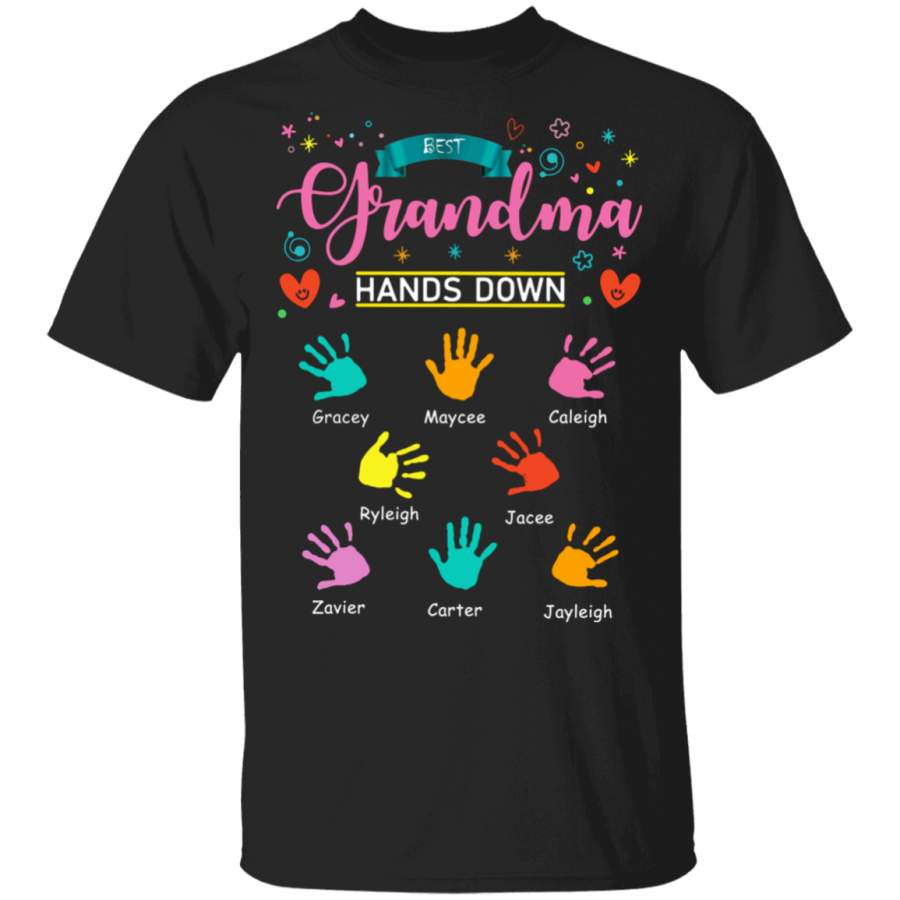 Best Grandma Hands Down Wyatt Owen Sophie Liam Abby Shirt