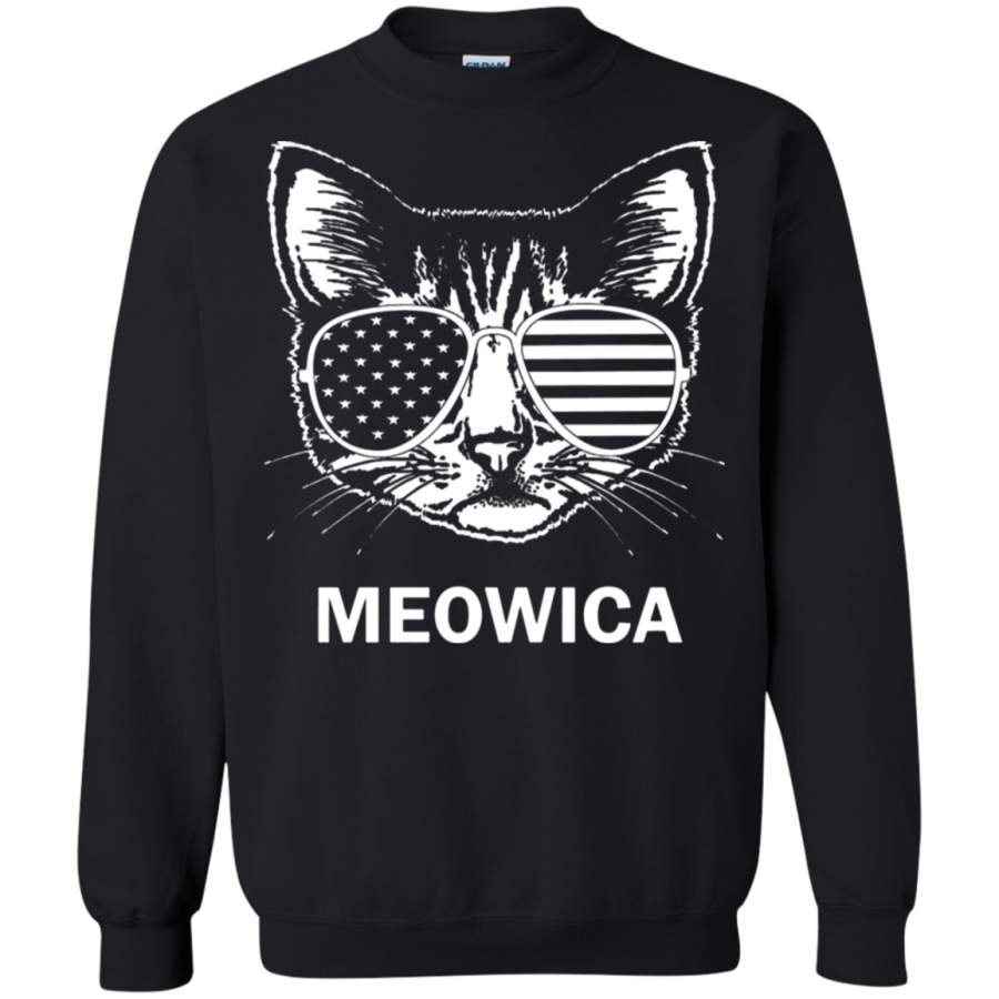 AGR Meowica America Cool Cat With Glasses Sweatshirt