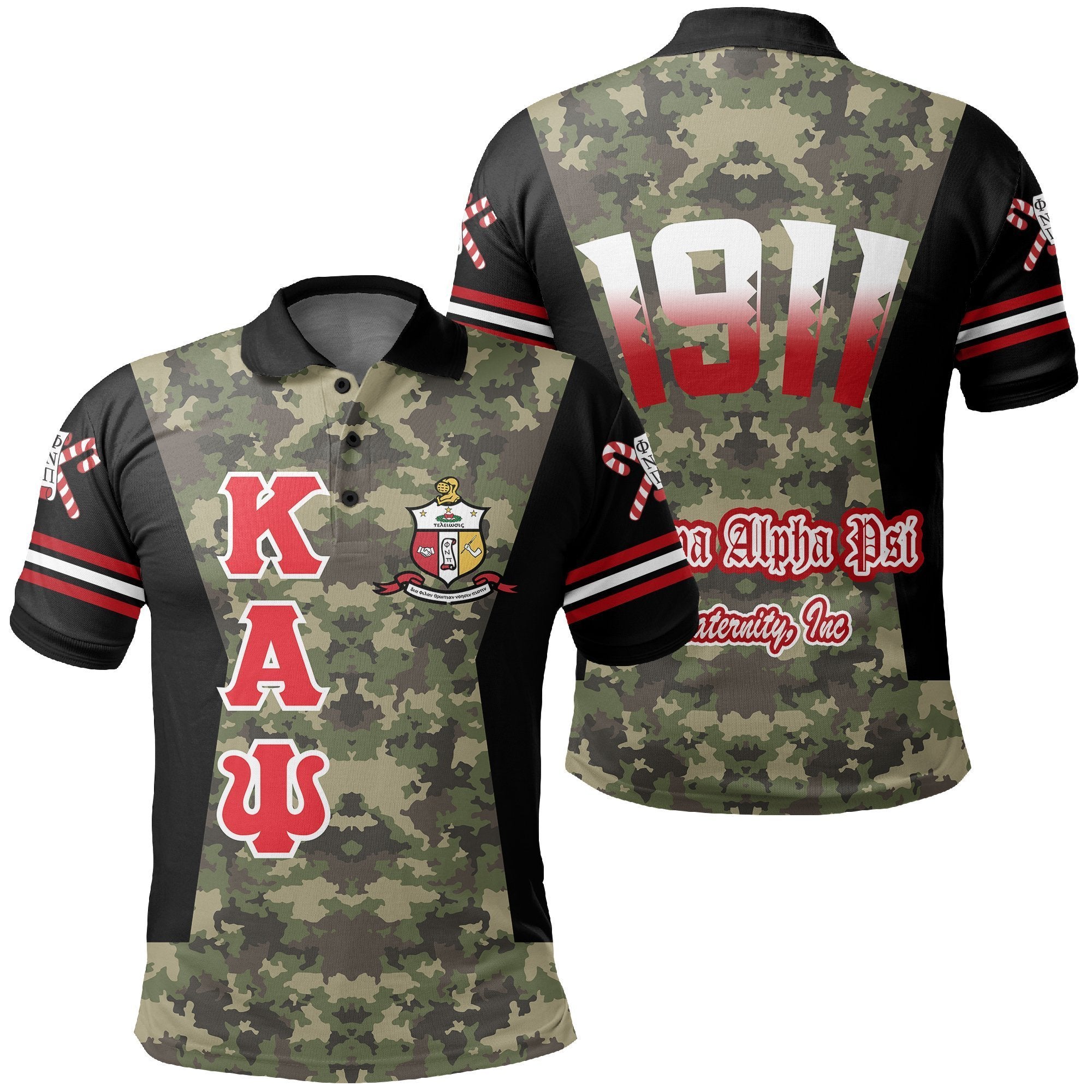 Greek Life Polo Shirt – Kappa Alpha Psi Fraternity Camouflage Polo Shirt Jn