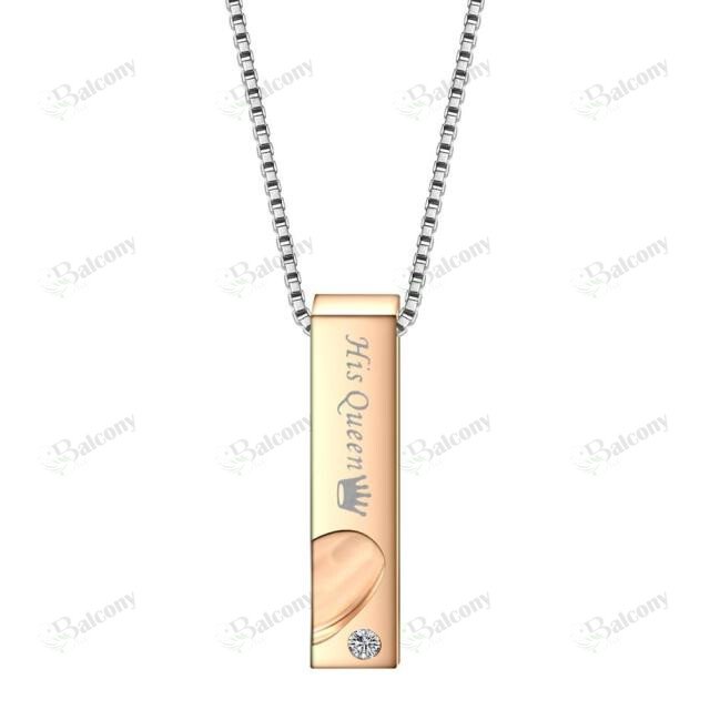 Her King His Queen Couple Necklaces