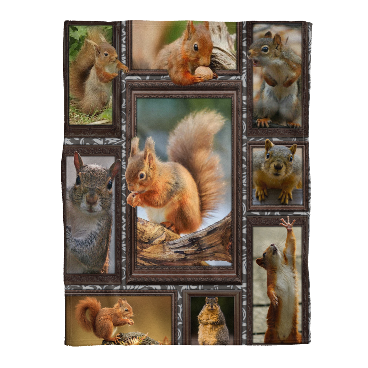 Animal Blanket, 3D Squirrels Fleece Blanket