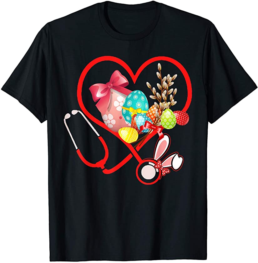 Blessed Easter Nurse Life Stethoscope Nurse Bunny T-Shirt