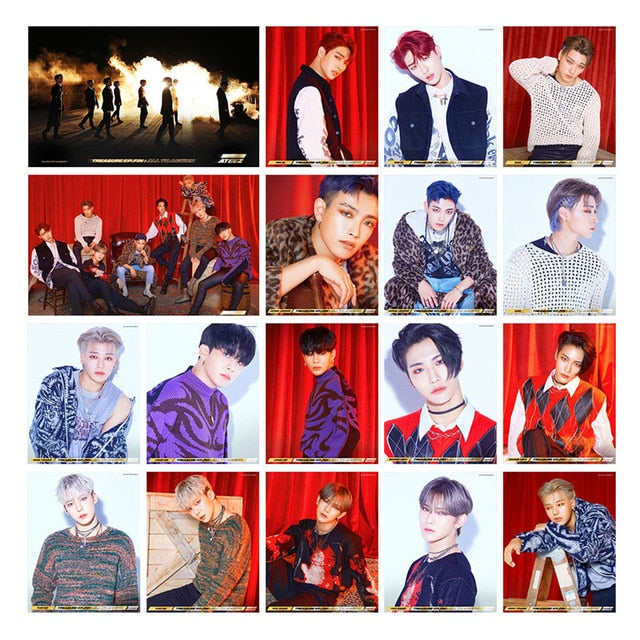 18 Pcs/ Set Kpop Ateez New Album Treasure Ep Fin All To Action Lomo Card Peripheral Postcard Greeting Card