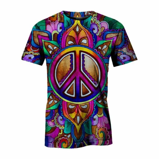 Hippie Peace Love Paisley 3D All Over Printed Shirts For Men And Women, Gift For Hippie Lover, Hippie Soul