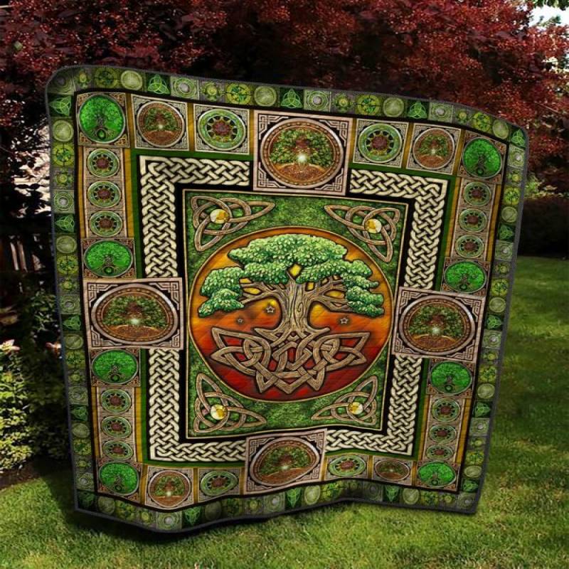 The Celtic Knot Tree Of Life Hm230403 Quilt Blanket