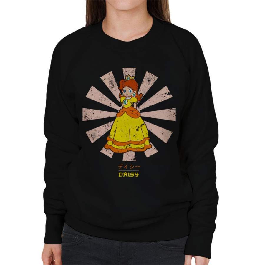 Princess Daisy Retro Japanese Mario Women’s Sweatshirt
