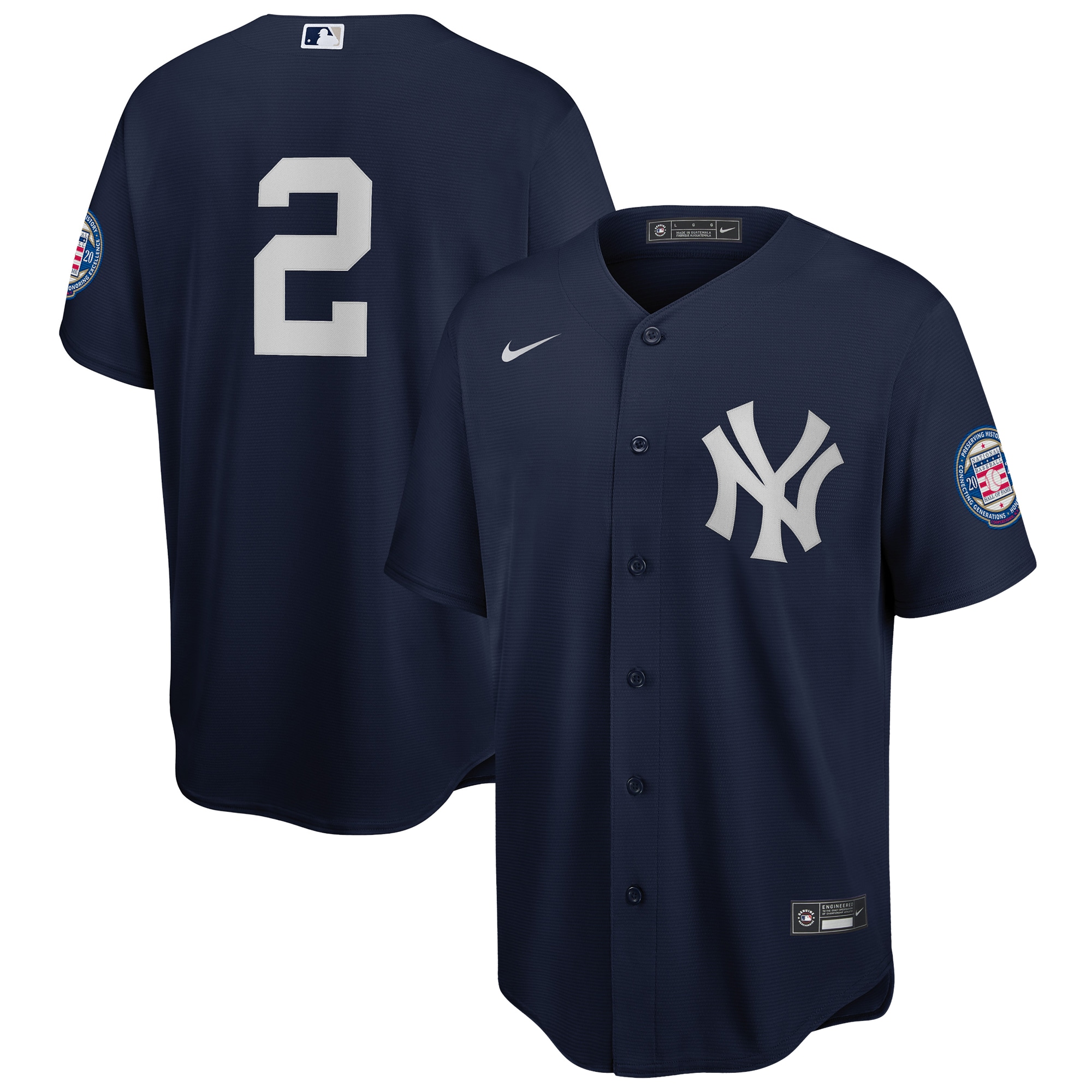 Men’s New York Yankees Derek Jeter Navy 2020 Hall of Fame Induction Alternate Player Jersey