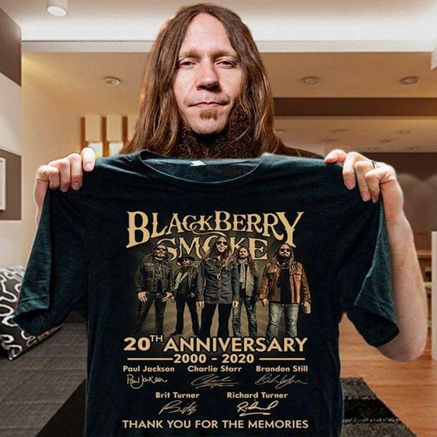 Blackberry Smoke Lovers 20th Anniversary Thank You for the Memories Signatures T Shirt