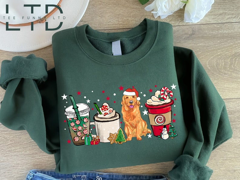 Coffee Latte Winter Christmas Sweatshirt 2D Crewneck Sweatshirt All Over Print Sweatshirt For Women Sweatshirt For Men Sws5090