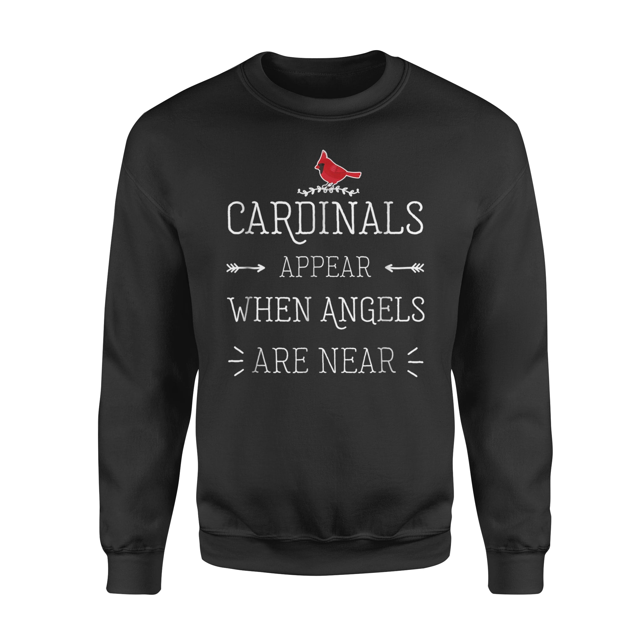 Red Cardinal Bird Shirt with Quote – Standard Crew Neck Sweatshirt