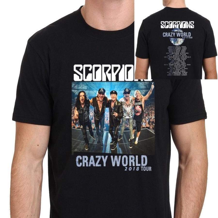 Scorpion Crazy World Tour 2022 Men’s Black T-Shirt