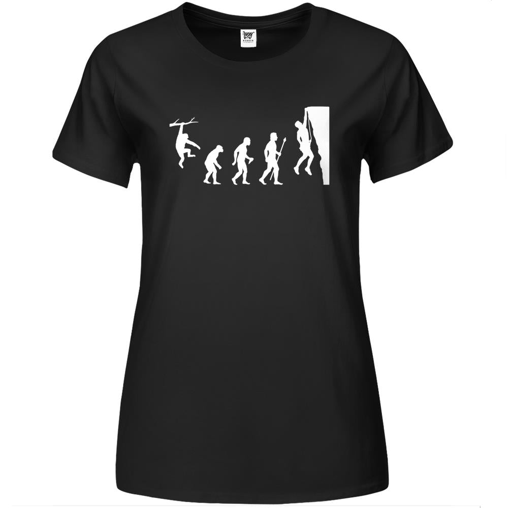 Funny Rock Climbing Evolution Premium Womens T Shirts Premium Womens T Shirts