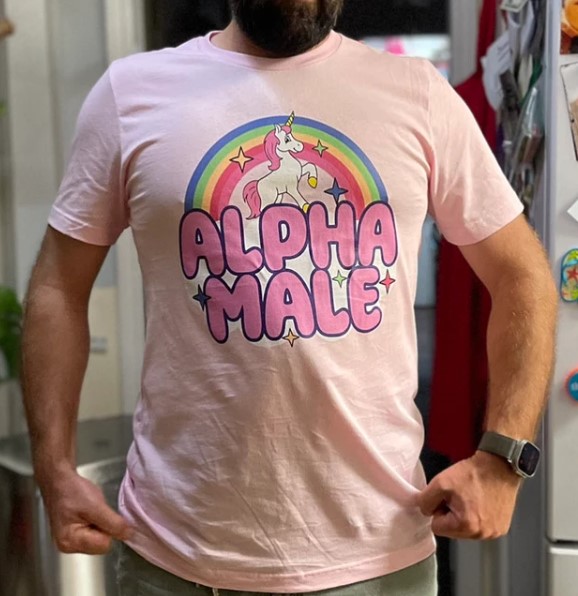 Ironic Alpha Male Unicorn Rainbow Colorful Shirt Outfit