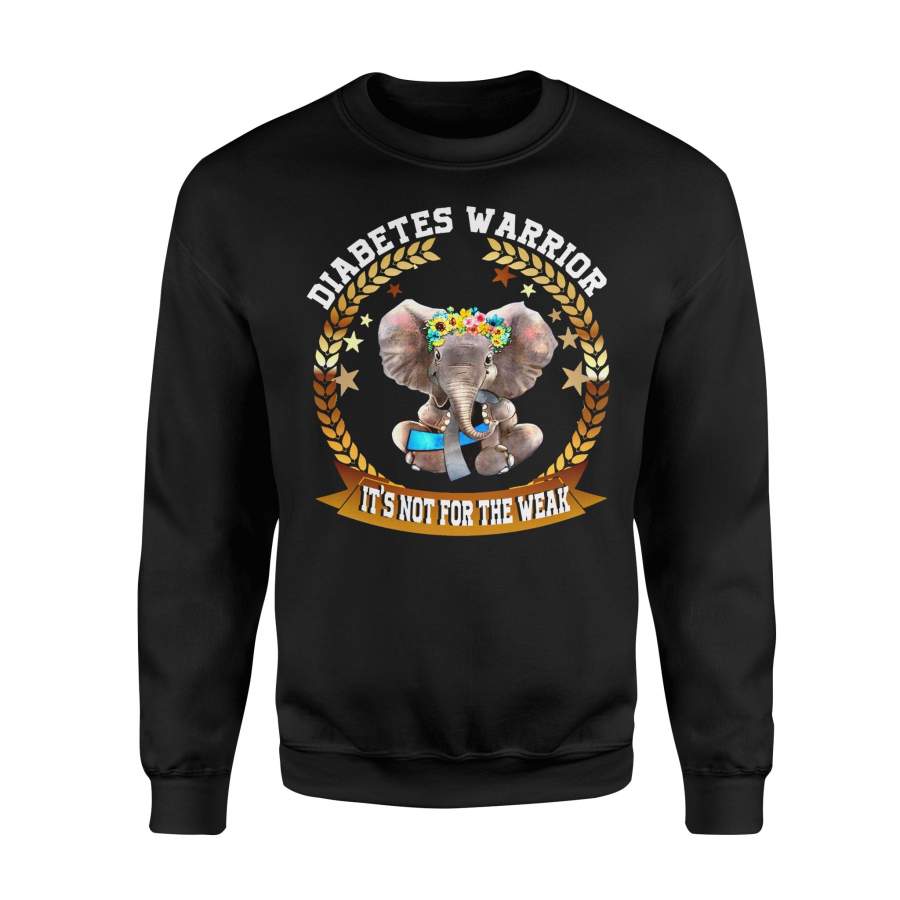 Animals gift idea Diabetes Type One Awareness Elephant Warrior Hope T-Shirt – Standard Fleece Sweatshirt