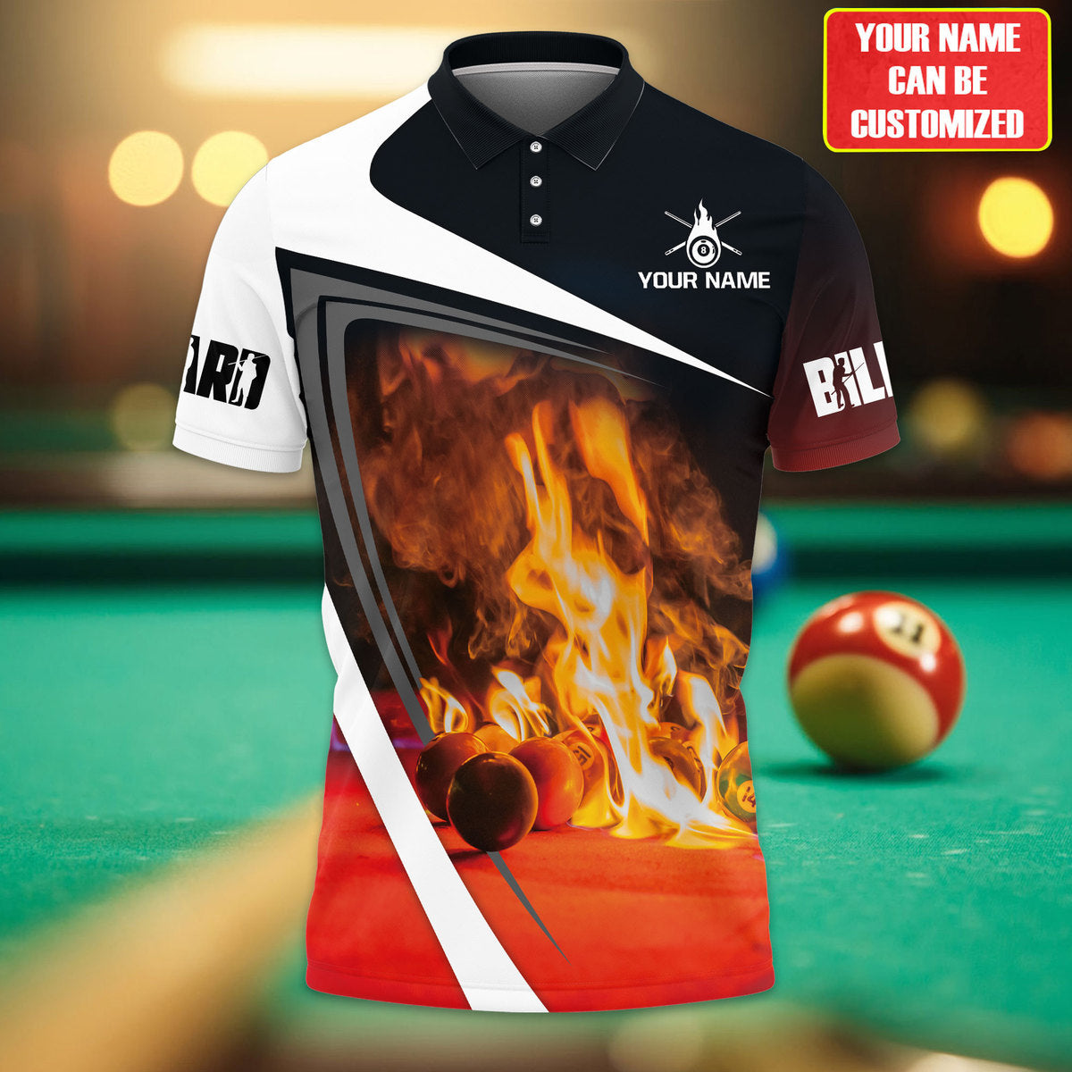 Customized Billiard Player 3D Shirt, Billiard Shirt, Billiard Gift, Billiard Player Gift