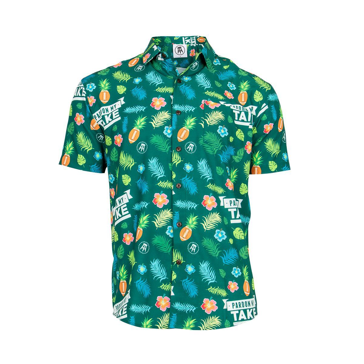 Tropical Bros x PMT Green Hawaiian Shirt