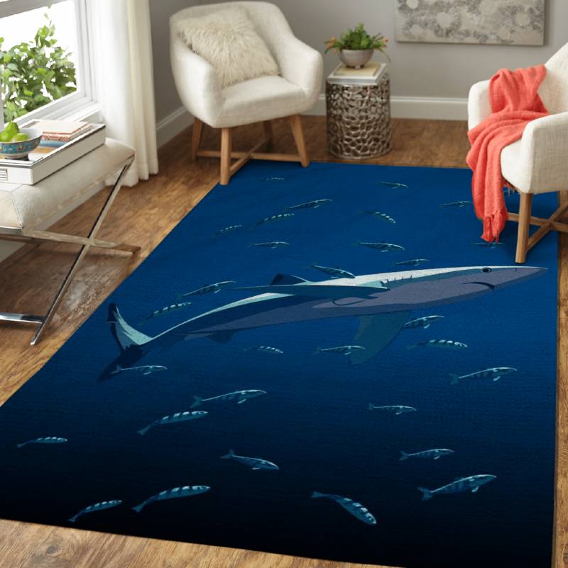 Shark with fish – Animals Area Rug Carpet