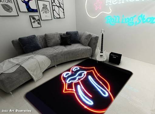 3D The Rolling Stones Rock Band Non-Slip Rug Mat 203