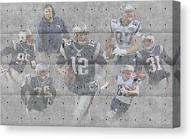 New England Patriots Team Joe Hamilton Canvas Print